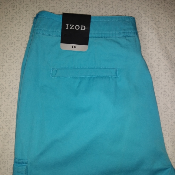 Izod Blue cargo capris Size 10 New - Picture 4 of 9